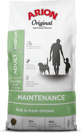 Produktbild von Arion Original Maintenance Medium Breed Hundefutter Huhn Glutenfrei Monoprotein Adult 15 kg