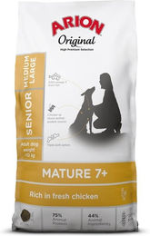 Arion Original Mature 7+ Senior Hund Trockenfutter Huhn Glutenfrei Light 12 kg - 12 kg – Bild 1 von 2