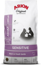 Arion Original Sensitive Adult Medium Lamb Rice Hundetrockenfutter Lamm 12 kg - 12 kg – Bild 1 von 3