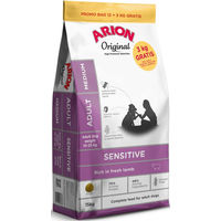 Produktbild von Arion Original Sensitive Medium Breed Hundefutter Lamm Glutenfrei Monoprotein Adult 15 kg