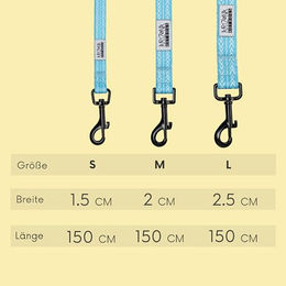Produktbild von ARIZONA HOT DOGS Hundeleine aus Nylon in Blau Größe M - 1,5 m