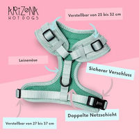 Produktbild von Arizona Hotdogs Hundegeschirr Softgeschirr aus Polyester Grün XS