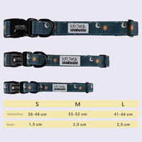 Produktbild von Arizona Hotdogs Hundehalsband Moonlight Dunkelblau aus Nylon mit Neopren Größe S - 1 Stk.