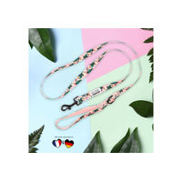 Produktbild von Arizona Hotdogs Hundeleine aus Nylon mit Neoprenpolster Tropicool Rosa Palmenmuster Größe L - 1,5 m
