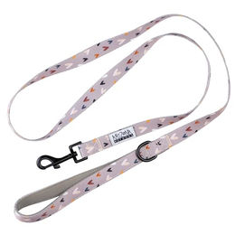 Arizona Hotdogs Hundeleine Sweet Love Taupe Herz-Muster aus Nylon mit Neoprenpolsterung Größe L – Bild 1 von 5