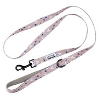 Produktbild von Arizona Hotdogs Hundeleine Sweet Love Taupe Herz-Muster aus Nylon mit Neoprenpolsterung Größe L