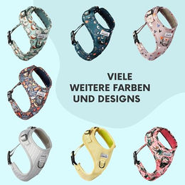 Arizona Hotdogs Softgeschirr Bubble Gum Hundegeschirr für große Hunde aus Neopren Blau L – Bild 1 von 2