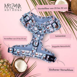 Arizona Hotdogs Softgeschirr für kleine Hunde Mini Neopren Blau XS – Bild 1 von 4