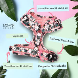 Arizona Hotdogs Softgeschirr Tropicool Hundegeschirr aus Neopren bunt Größe M für mittelgroße Hunde – Bild 1 von 4