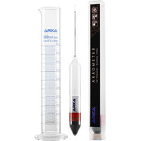 Produktbild von ARKA Aräometer-Set mit Thermometer und Messzylinder aus Borosilikatglas für die präzise Dichtemessung in Meerwasseraquarien - 1 Stk.