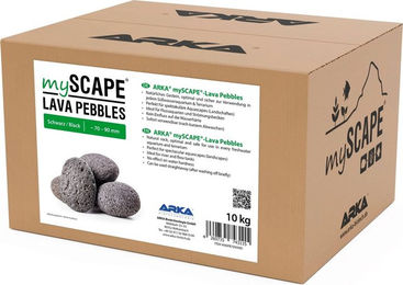 ARKA myScape-Rocks Lava Pebbles schwarze Lavasteine für Aquarium und Garnelen 10kg 70-90mm - 10 kg – Bild 1 von 8