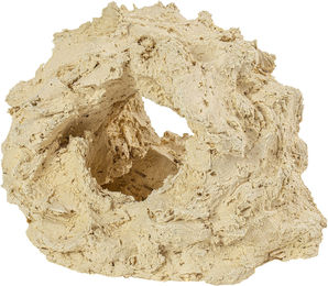 ARKA Riffkeramik Riffhöhle mit 2 Löchern in Beige 15 cm für Meerwasserbecken – Bild 1 von 1