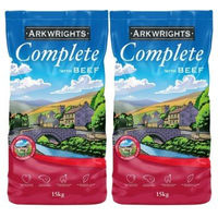 Produktbild von Arkwrights Hundefutter mit Rind für Adult ohne Zucker und Farbstoffe 2x15 kg - 2 x 15 kg