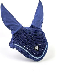 ARMA Fliegenhaube für Pferde in Marineblau Größe Cob aus Baumwolle und Polyester – Bild 1 von 3
