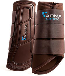 ARMA Gamaschen für Pferde aus Neopren in Braun Größe Cob – Bild 1 von 3