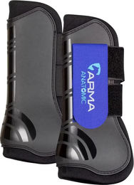 Arma Tendon Boot Gamaschen für Pferde aus Neopren Schwarz Blau Cob – Bild 1 von 2