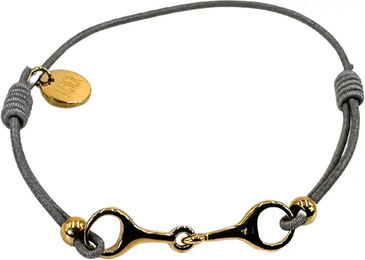 Produktbild von Armband für Damen von Equestrian Shop Léo aus Edelstahl in Gold und Grau 14 cm bis 20 cm