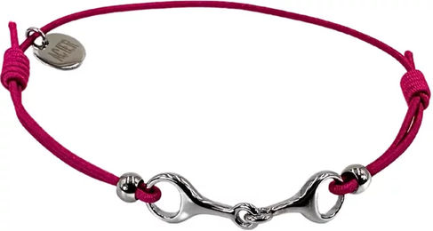 Produktbild von Armband für Damen von Equestrian Shop Léo aus Edelstahl in Gold und Rosa, 14 cm bis 20 cm