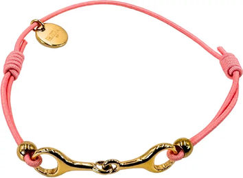 Produktbild von Armband für Damen von Equestrian Shop Léo aus Edelstahl in Gold und Rosa mit verstellbarer Länge von 14 cm bis 20 cm