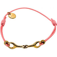 Produktbild von Armband für Damen von Equestrian Shop Léo aus Edelstahl in Gold und Rosa mit verstellbarer Länge von 14 cm bis 20 cm