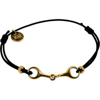 Produktbild von Armband für Damen von Equestrian Shop Léo aus Edelstahl in Gold und Schwarz mit verstellbarer Länge von 14 cm bis 20 cm