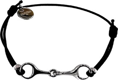 Produktbild von Armband für Damen von Equestrian Shop Léo aus Edelstahl in Gold und Schwarz mit verstellbarer Länge von 14 cm bis 20 cm