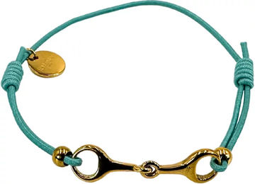Produktbild von Armband für Damen von Equestrian Shop Léo aus Edelstahl in Gold und Türkis