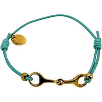 Produktbild von Armband für Damen von Equestrian Shop Léo aus Edelstahl in Gold und Türkis