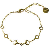 Produktbild von Armband für Damen von Equestrian Shop Morso aus Goldfarbenem Edelstahl wasserfest 15 cm bis 19 cm