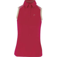 Produktbild von Ärmelloses Piqué-Reitpolo für Damen von Equithème in Rosa aus Baumwolle Größe XL