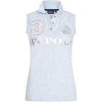 Produktbild von Ärmelloses Reitpolo für Damen von HV Polo aus Baumwolle in Blau oder Grau Größe XS