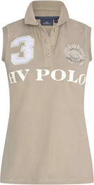 Produktbild von Ärmelloses Reitpolo für Damen von HV Polo aus Baumwolle in Grün oder Beige Größe XS