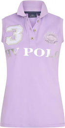 Produktbild von Ärmelloses Reitpolo für Damen von HV Polo Favouritas aus Baumwolle in Lila Größe L
