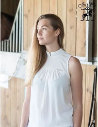 Produktbild von Ärmelloses Turnierpolo Ju & Pa Jeanne für Damen in Weiß Größe M
