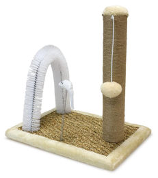 Arquivet Bogart Kratzbaum für Katzen mit Sisal-Stange in Beige 40 x 29 x 42 cm – Bild 1 von 1