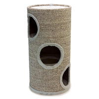 Produktbild von Arquivet Kratzbaum für Katzen aus Plüsch und Sisal in Beige 36 x 36 x 70 cm