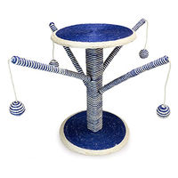 Produktbild von Arquivet Kratzbaum für Katzen in Weiß und Blau mit Maßen 54 x 66 x 43 cm