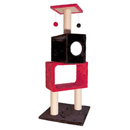 Arquivet Kratzbaum für Katzen rot und schwarz 50 x 50 x 124 cm – Bild 1 von 1