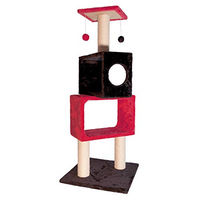 Produktbild von Arquivet Kratzbaum für Katzen rot und schwarz 50 x 50 x 124 cm