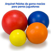 Produktbild von Arquivet Massivgummiball für Hunde in Orange und Bunt 6,5 cm