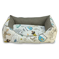 Produktbild von Arquivet Quadratisches Hundebett gepolstert und waschbar 70 x 60 x 20 cm