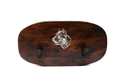 Art-Dog Hundeleinenhalter aus Kiefernholz für die Wand 10x20cm Handgefertigt – Bild 1 von 1