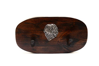 Art-Dog Hundeleinenhalter aus Kiefernholz für die Wand Handgefertigt 10x20cm – Bild 1 von 1