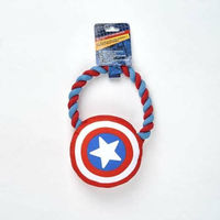 Produktbild von Artesania Cerda Avengers Hundespielzeug Set aus Plüsch und Seil mit Quietschefunktion in Bunt Größe M