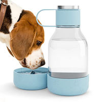 Produktbild von asobu Dog Bowl Lite Trinkflasche mit integriertem Wassernapf für Hunde Blau 250 ml - 1,5 l