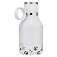 Produktbild von Asobu Edelstahlflasche mit integriertem Wassernapf für Hunde Weiß 1 Liter - 0,976 l