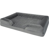 Produktbild von Aspero Hundebett Kotka Grau aus 100 % Polyester mit abnehmbarem Bezug für Hunde und Katzen