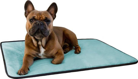 Aspero Hundematte Lund weiche Hundedecke aus Baumwolle und Polyester in Blau und Türkis – Bild 1 von 4
