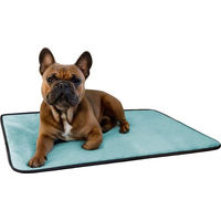 Produktbild von Aspero Hundematte Lund weiche Hundedecke aus Baumwolle und Polyester in Blau und Türkis