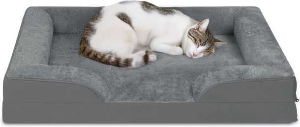 Aspero Katzenbett Kotka Grau aus 100 % Polyester mit abnehmbarem Bezug für alle Altersstufen – Bild 1 von 4